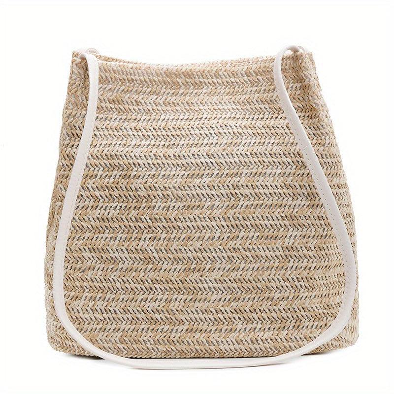 Boho Straw Bag Woven Beach Tote for Travel