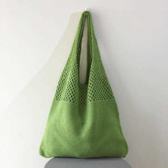 Knit Shoulder Bag Large Capacity Lightweight Handbag