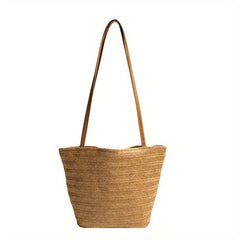 Boho Style Large Straw Woven Tote Bag for Beach Travel