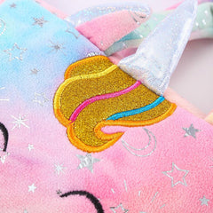 Unicorn Plush Shoulder Bag Tie Dye Purse for Girls
