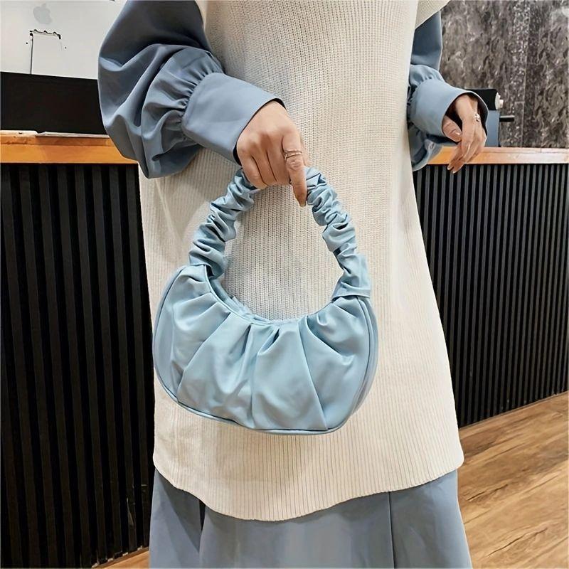 Cloud Ruched Hobo Bag for Women Underarm Purses