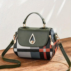 Plaid Pattern Crossbody Bag Small Zipper Flap Purse