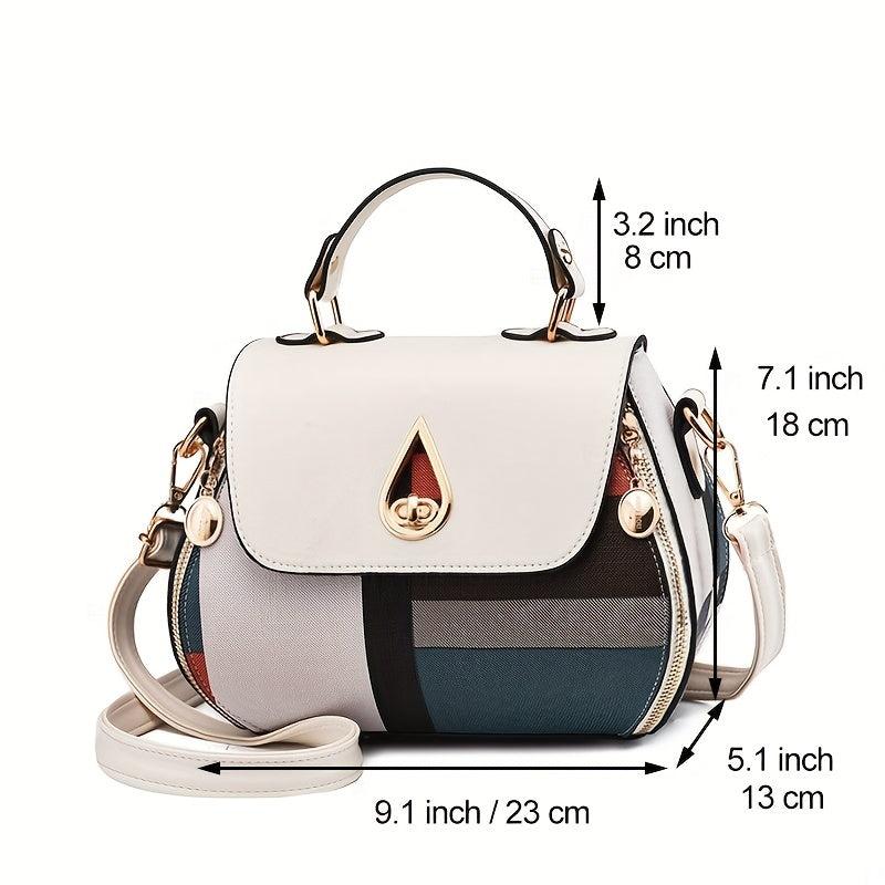 Plaid Pattern Crossbody Bag Small Zipper Flap Purse