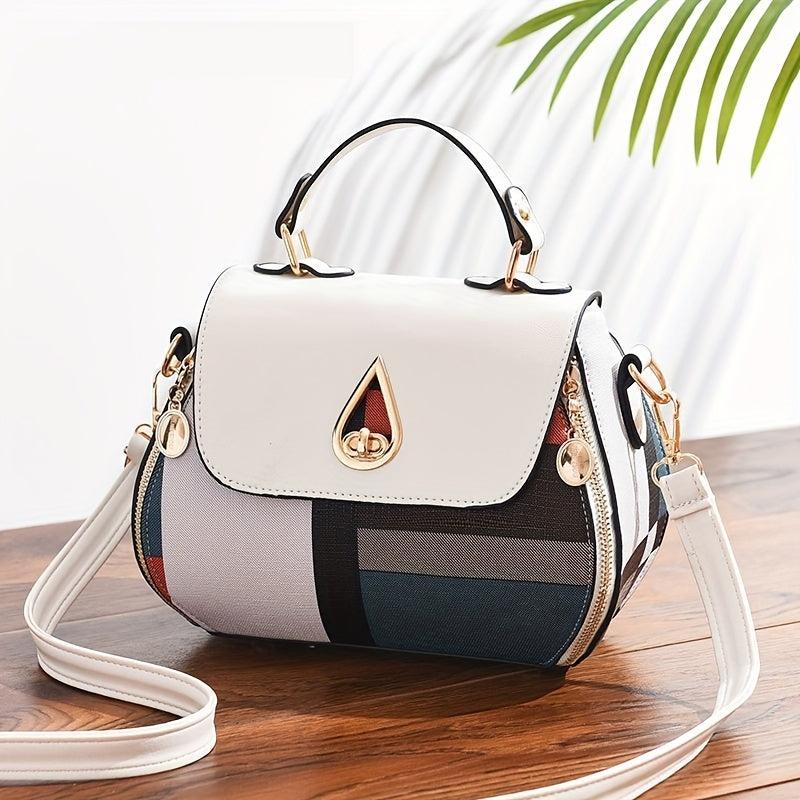 Plaid Pattern Crossbody Bag Small Zipper Flap Purse