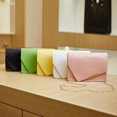 Crocodile Embossed Square Shoulder Bag Chain Bag Women's All Match