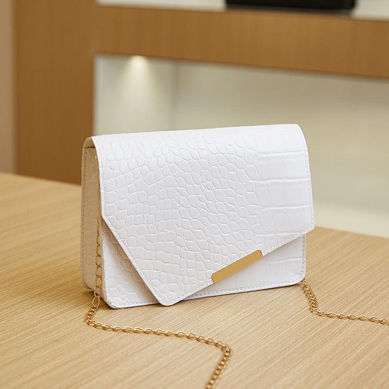 Crocodile Embossed Square Shoulder Bag Chain Bag Women's All Match