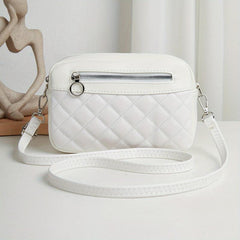 Quilted Shoulder Bag Casual PU Leather Crossbody Bag Women's Phone Storage Bag