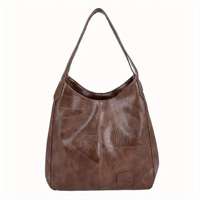 Retro Style Large Capacity Shoulder Bag Soft Handbag
