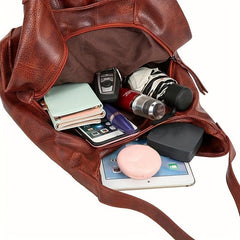 Retro Style Large Capacity Shoulder Bag Soft Handbag