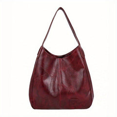 Retro Style Large Capacity Shoulder Bag Soft Handbag