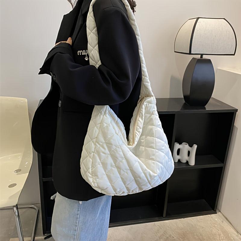 Lattice Quilted Shoulder Bag Large Capacity Crossbody Bag