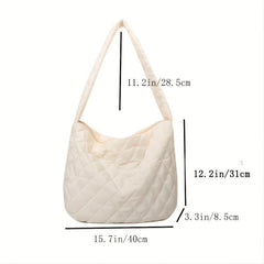 Lattice Quilted Shoulder Bag Large Capacity Crossbody Bag