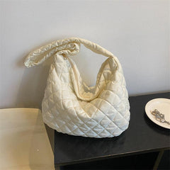 Lattice Quilted Shoulder Bag Large Capacity Crossbody Bag