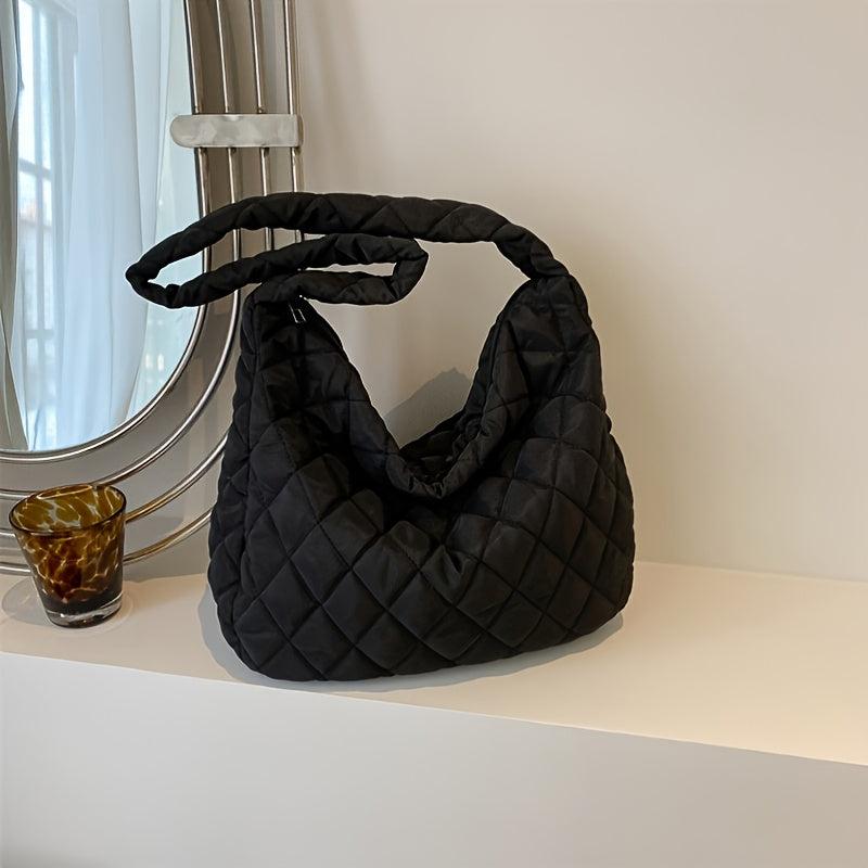 Lattice Quilted Shoulder Bag Large Capacity Crossbody Bag