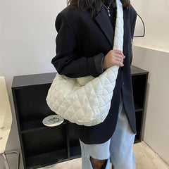 Lattice Quilted Shoulder Bag Large Capacity Crossbody Bag