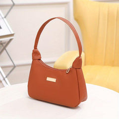 Minimalist Zipper Shoulder Bag for Women's Work
