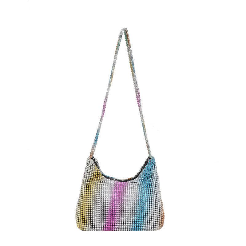 Rhinestone Shoulder Bag Large Capacity Purse Glitter Handbag