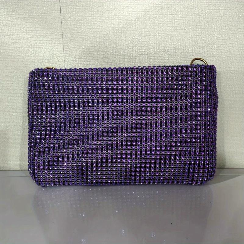 Rhinestone Shoulder Bag Large Capacity Purse Glitter Handbag