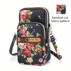 Floral Print Nylon Crossbody Bag for Women