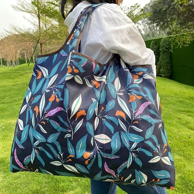 Large Capacity Foldable Tote Bag Lightweight Durable Shoulder Bag