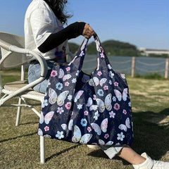Large Capacity Foldable Tote Bag Lightweight Durable Shoulder Bag