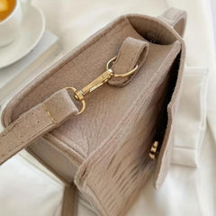 Argyle Embossed Mini Felt Crossbody Bag