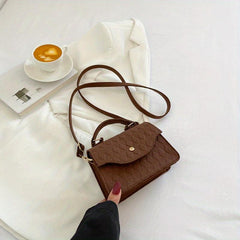Argyle Embossed Mini Felt Crossbody Bag