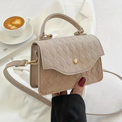 Argyle Embossed Mini Felt Crossbody Bag