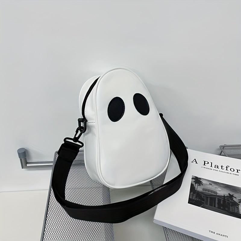 Halloween Ghost Purse PU Leather Crossbody Bag Spooky Season Trick Or Treat