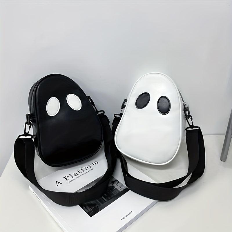 Halloween Ghost Purse PU Leather Crossbody Bag Spooky Season Trick Or Treat