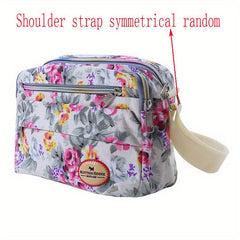 Floral Pattern Crossbody Bag Square Shoulder Purse for Women