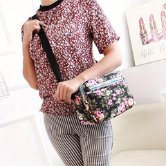Floral Pattern Crossbody Bag Square Shoulder Purse for Women