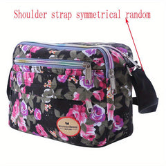 Floral Pattern Crossbody Bag Square Shoulder Purse for Women