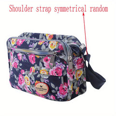 Floral Pattern Crossbody Bag Square Shoulder Purse for Women