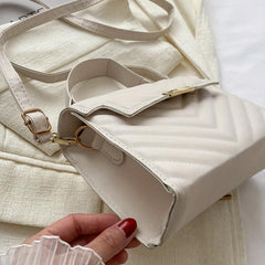 Quilted Detail Shoulder Bag Minimalist Satchel Bag