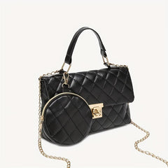 Argyle Pattern Square Bag Women's Flap Handbag