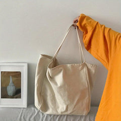 Large Capacity Canvas Hobo Tote Bag Lightweight Shoulder Bag