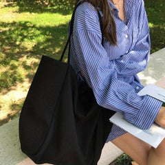 Large Capacity Canvas Hobo Tote Bag Lightweight Shoulder Bag