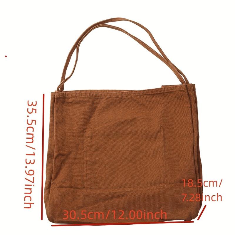 Large Capacity Canvas Hobo Tote Bag Lightweight Shoulder Bag