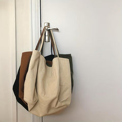 Large Capacity Canvas Hobo Tote Bag Lightweight Shoulder Bag
