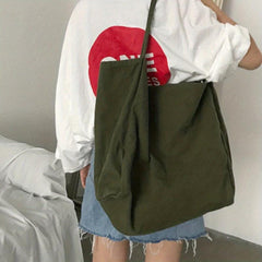 Large Capacity Canvas Hobo Tote Bag Lightweight Shoulder Bag