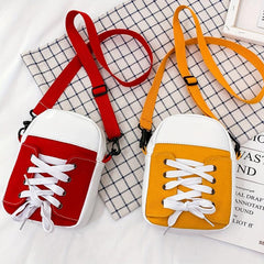 Canvas Sneaker Mini Crossbody Bag Square Purse