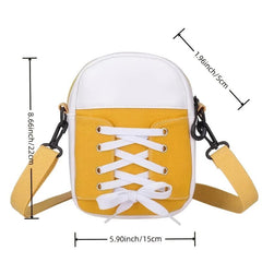 Canvas Sneaker Mini Crossbody Bag Square Purse