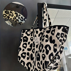 Leopard Pattern Tote Bag Women's Large Shoulder Shopper Purse