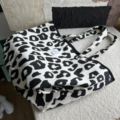 Leopard Pattern Tote Bag Women's Large Shoulder Shopper Purse