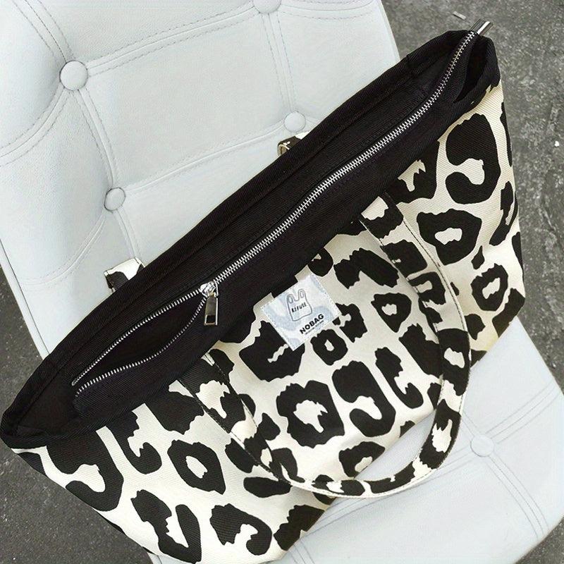 Leopard Pattern Tote Bag Women's Large Shoulder Shopper Purse