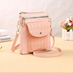 Argyle Pattern Square Crossbody Bag