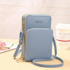 Faux Leather Touch Screen Phone Bag with Card Slot