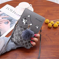 Graphic Print Pompom Decor Shoulder Bag Everyday Bag