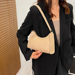 Argyle Embossed Underarm Bag Women's Handbag PU Leather Shoulder Purses